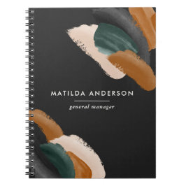 Cuaderno Terracota verde abstracta acuarela moderna