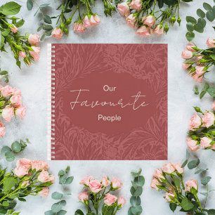 Cuaderno Terracotta Floral Wedding Guest Book