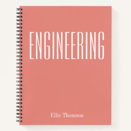 Cuaderno Terracotta Naranja de ingeniería de nombres person