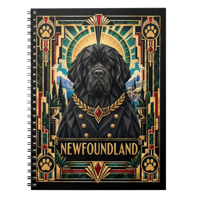 Cuaderno Terranova, Perro Art Déco (Frente)