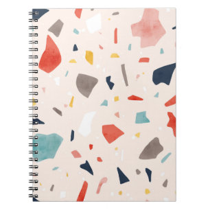 Cuaderno Terrazzo colorido: fragmentos de roca sin costura.