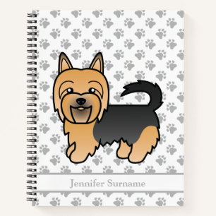 Cuaderno Terrier Australiano Azul y Canela Perro de Dibujos