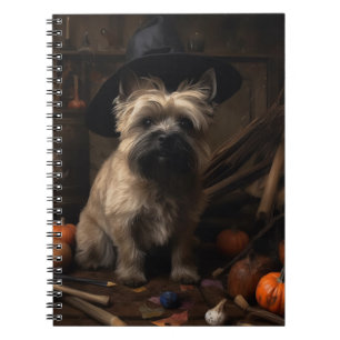Cuaderno Terrier Cairn Calabazas Halloween Espeluznante