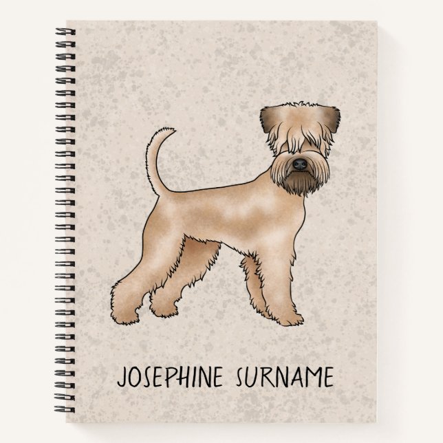 Cuaderno Terrier de trigo de capa suave con texto personali (Anverso)