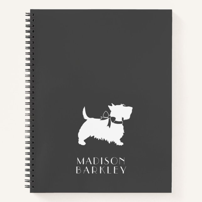 Cuaderno Terrier Escocés Perrito Scottie (Anverso)