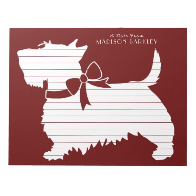 Cuaderno Terrier Escocés Perro Scotty Cachorro Sco (Frente)