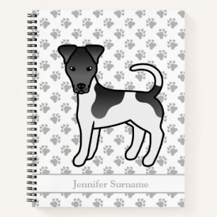 Cuaderno Terrier Fox Liso Negro Y Blanco Perro Lindo & Nomb