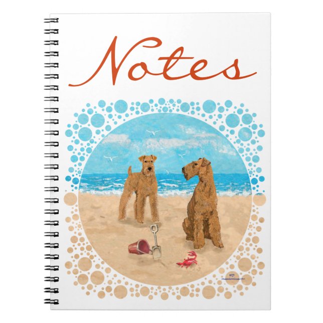 Cuaderno Terrier Irlandeses Playa (Frente)