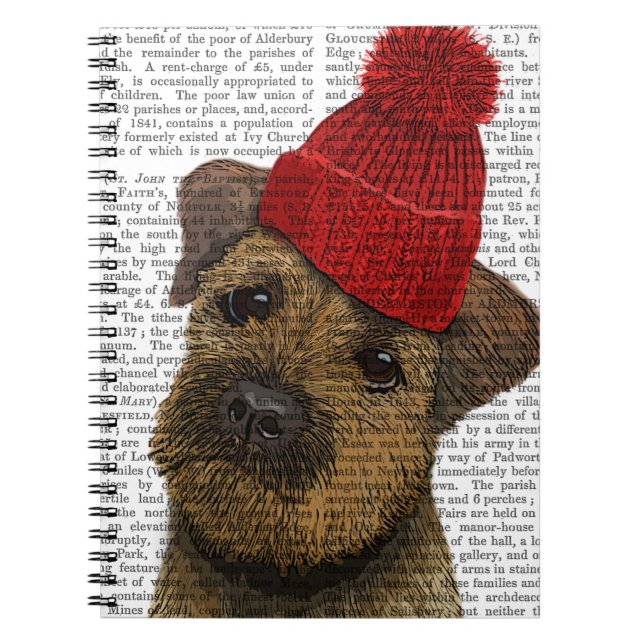 Cuaderno Territorio fronterizo con Gorra Bobble rojo 3 (Frente)