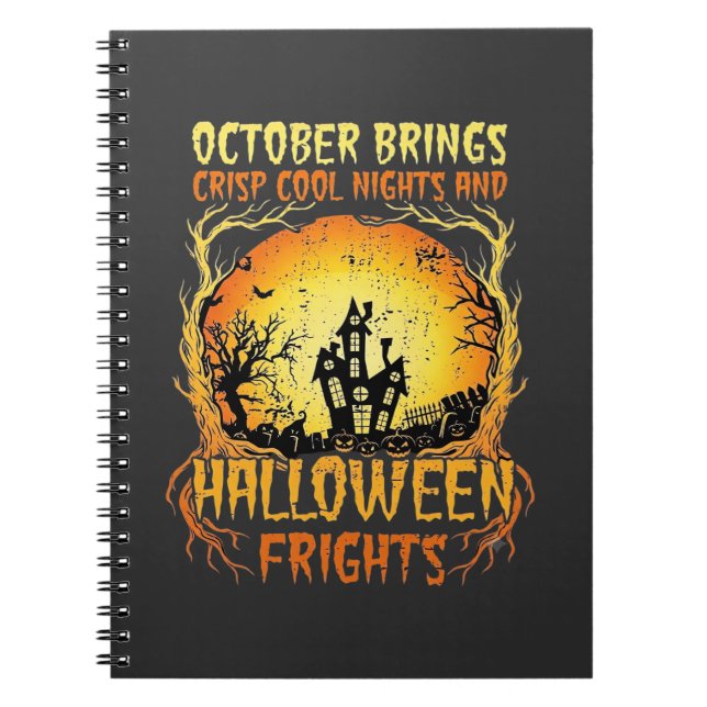 Cuaderno Terrores de Halloween Casa Embrujada Luna Llena Ca (Frente)