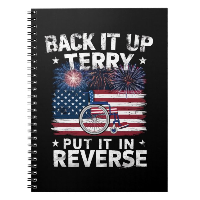 Cuaderno Terry Retrocede Ponlo En Reversa Fuegos Artificial (Frente)