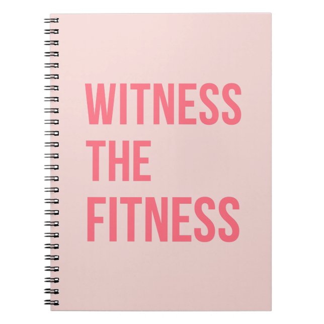 Cuaderno Testigo De La Cita Del Ejercicio De Fitness Pink (Frente)