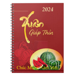 Cuaderno Tet Chuc Mung Nam Moi Feliz Año Nuevo Xuan 2024