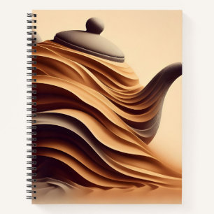 Cuaderno Tetera abstracta minimalista zen fluida