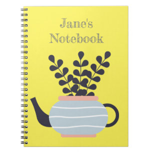 Cuaderno Tetera moderna y sencilla con tonos pastel