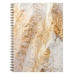 Cuaderno Tex De Fondo Pintado De Pincel Blanco Y Oro Modern