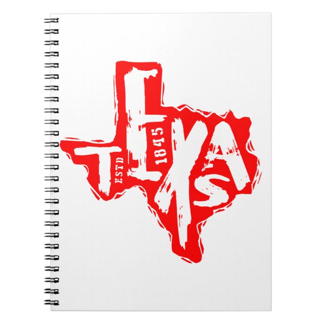 Cuaderno Texas en problemas #USAPatriotGraphics © (Frente)