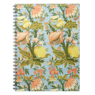 Cuaderno Textil Clásico Barroco Floral Frutas Damask
