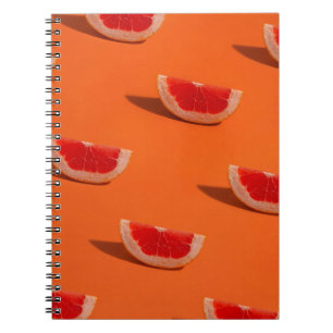 Cuaderno TEXTIL DE FLORES BLANCOS Y naranjas