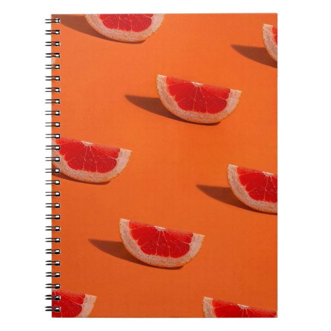 Cuaderno TEXTIL DE FLORES BLANCOS Y naranjas (Frente)
