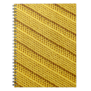 Cuaderno Textil de punto de color. Amarillo.