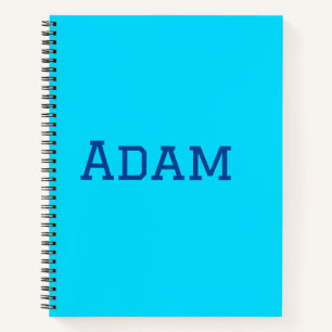 Cuaderno texto azul morado agregar nombre mensaje de vuelta