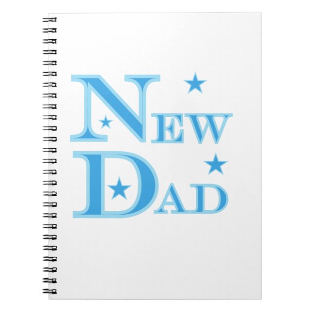 Cuaderno Texto azul Nuevos regalos para papá (Frente)