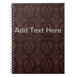 Cuaderno Texto de cuero marrón