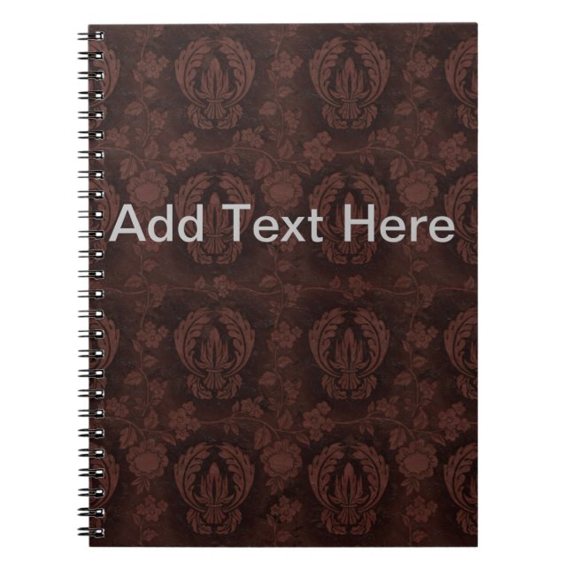 Cuaderno Texto de cuero marrón (Frente)