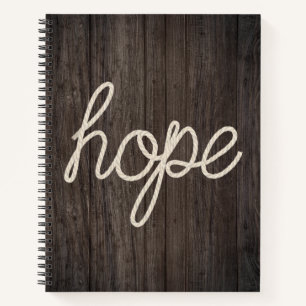 Cuaderno Texto de Esperanza en un Diseño de Cuerda