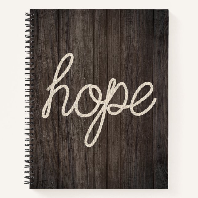 Cuaderno Texto de Esperanza en un Diseño de Cuerda (Anverso)