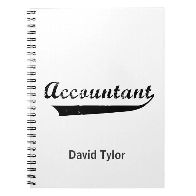 Cuaderno Texto de estilo deportivo para contadores (Frente)