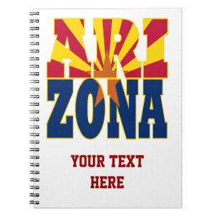 Cuaderno Texto de la bandera de Arizona