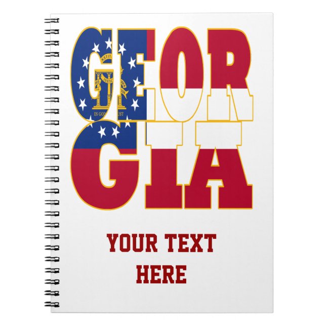 Cuaderno texto de la bandera de Georgia (Frente)