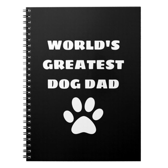 Cuaderno Texto de Personalizado de papá de perro más grande (Frente)