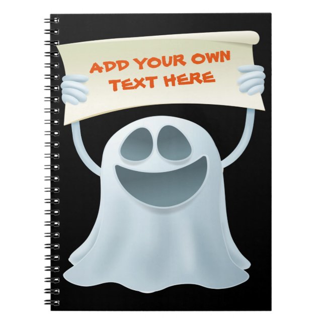 Cuaderno Texto de retención de fantasma (Frente)