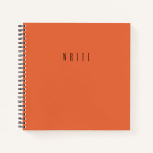 Cuaderno Texto de tipografía de escritura de naranja