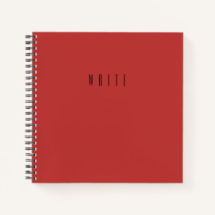 Cuaderno Texto de tipografía de escritura roja