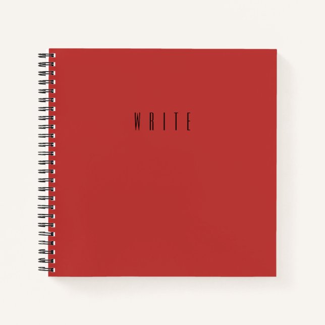 Cuaderno Texto de tipografía de escritura roja (Anverso)