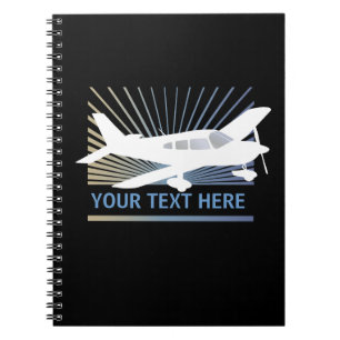 Cuaderno Texto del personalizar - Avión de ala baja