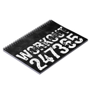 Cuaderno Texto desgastado y raspado Workout 247365 vintage