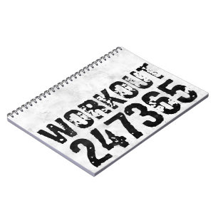 Cuaderno Texto escrito y raspado Workout 247365 rústico