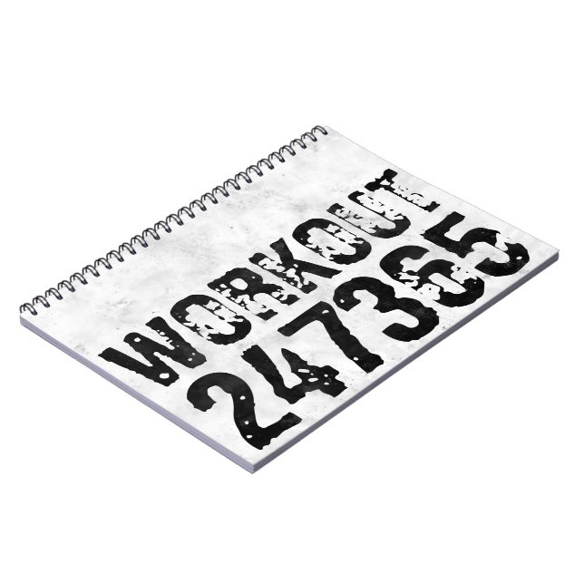 Cuaderno Texto escrito y raspado Workout 247365 rústico (Lado Izquierdo)