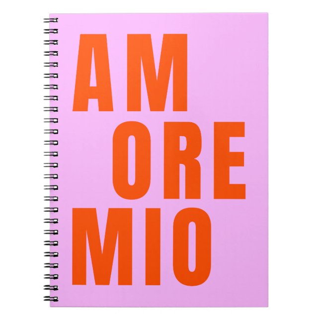 Cuaderno Texto juguetón Amore Mio (Frente)