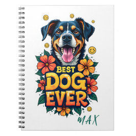 Cuaderno Texto lúdico y flores elegantes para un estilo ele