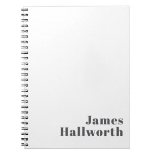 Cuaderno Texto moderno retro editable de estilo   Gris