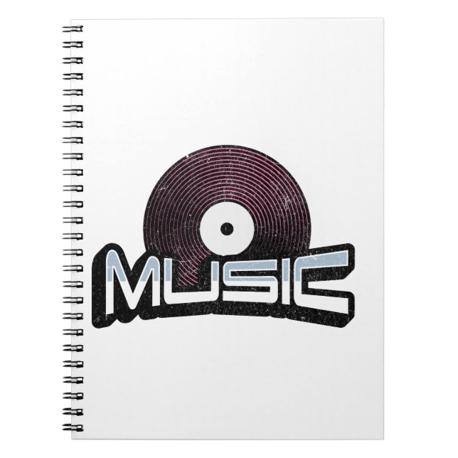 Cuaderno Texto musical con un disco de vinilo (Frente)