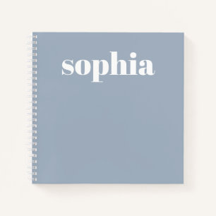 Cuaderno Texto negrita   Su nombre en azul turbio