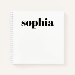 Cuaderno Texto negrita   Su nombre en blanco
