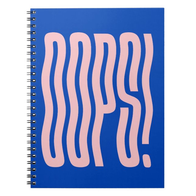 Cuaderno Texto Ondulado Oops (Tono Azul) (Frente)
